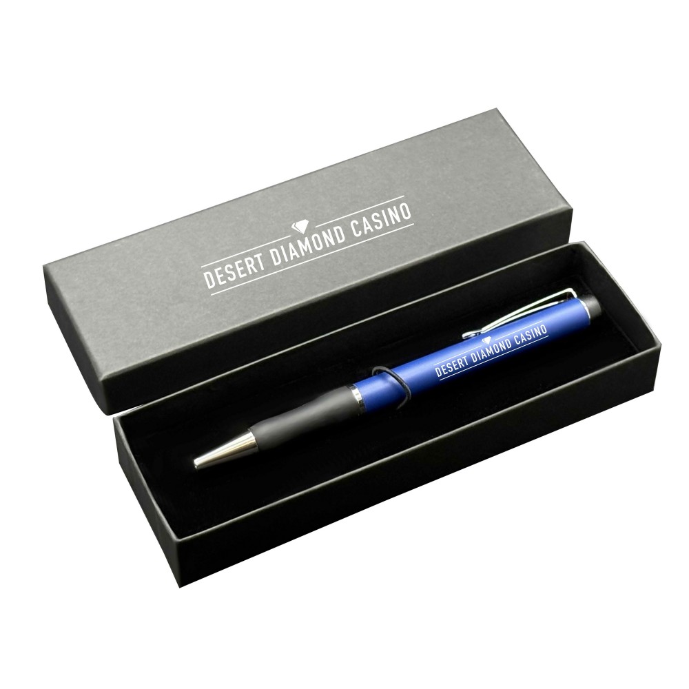 Logo Branded Single Pen Set Cardboard Box with Coburg-I Pens