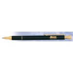 Custom Imprinted Monogram Brass Barrel Ball Point Pen w/ Gold Plating (Siikscreen) - ON SALE - LIMITED STOCK