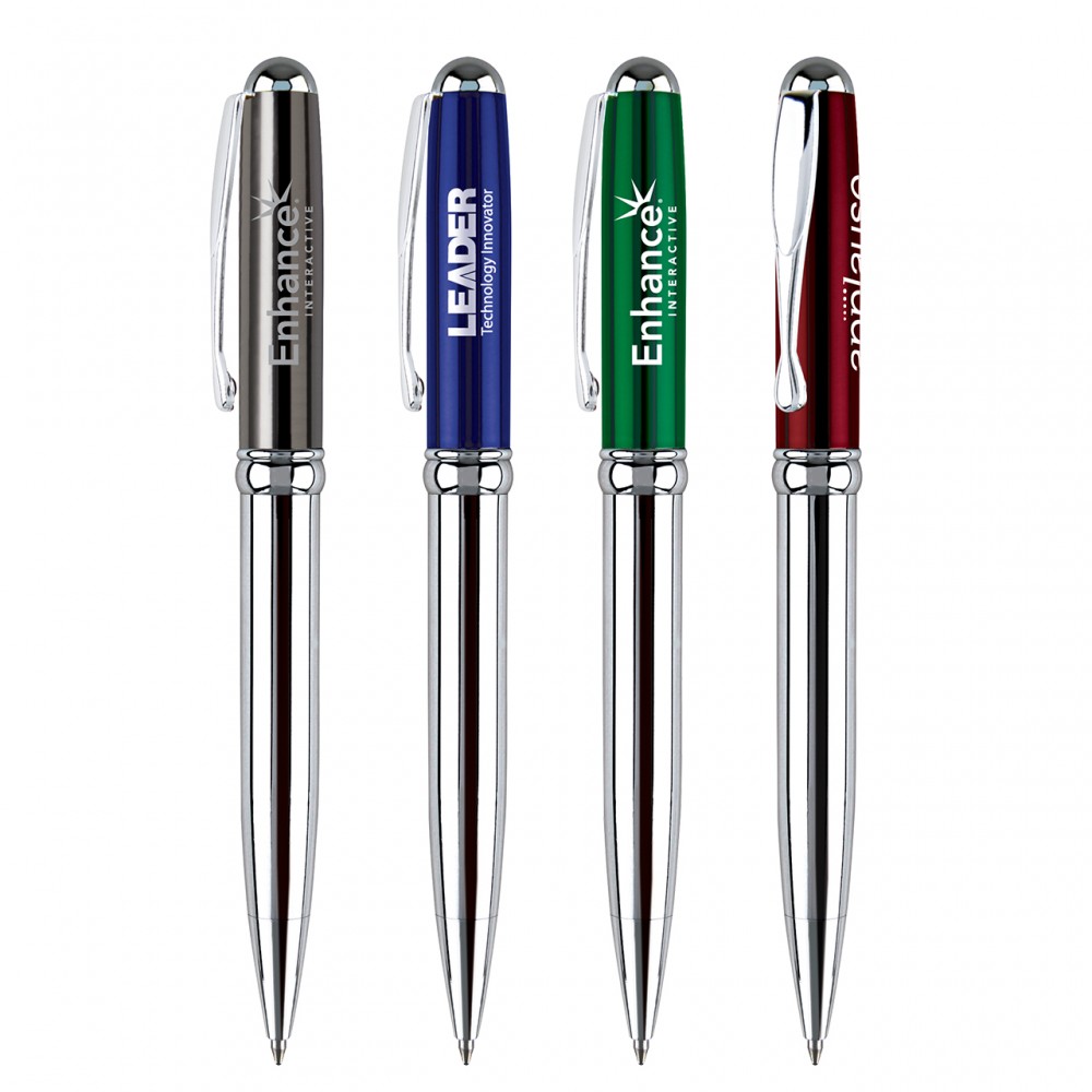 Kaiser-II Twist Action Pens with Metallic Finish Custom Imprinted