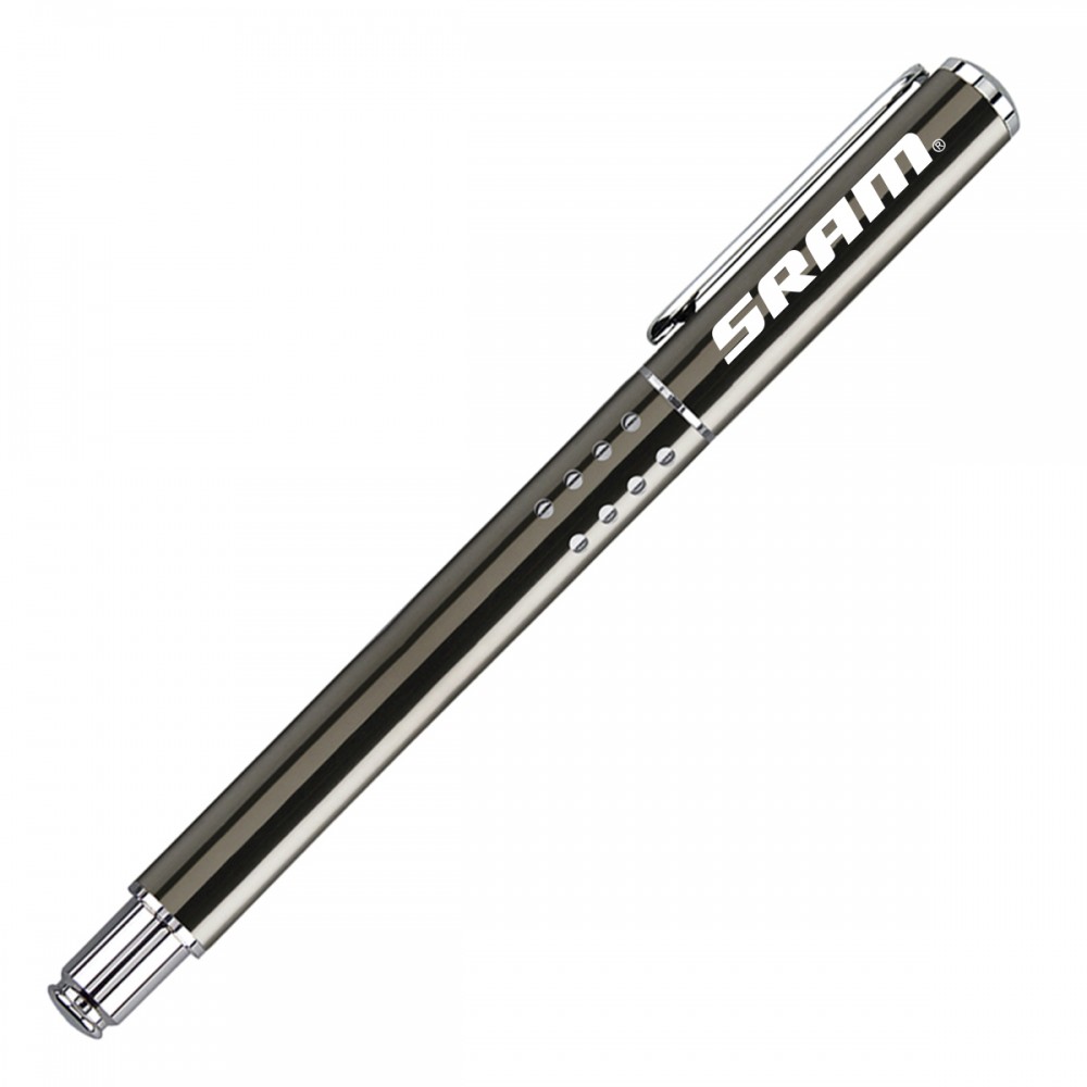 Accalia Rollerball Pen w/Dot Grip - Gun Metal Custom Engraved Accalia Rollerball Pen w/Dot Grip - Gun Metal Custom Engraved