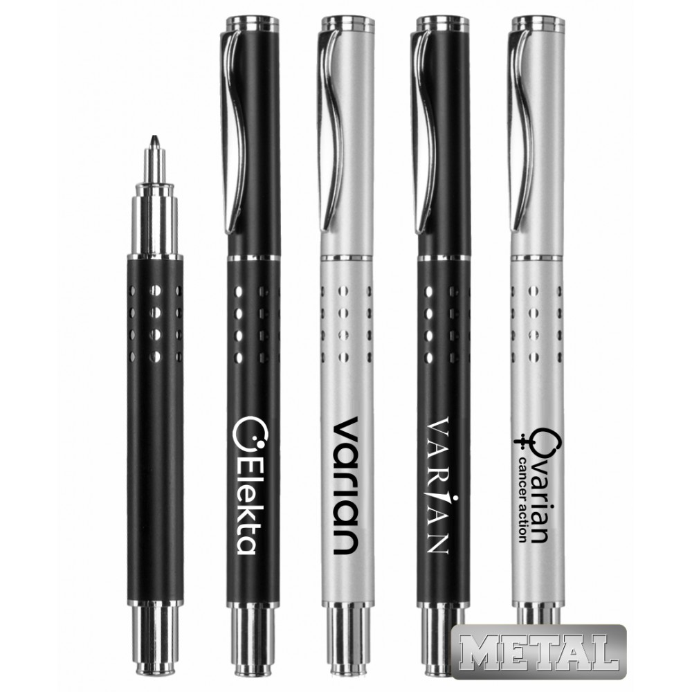 Logo Branded Pinpoint Rollerball Metal Pens