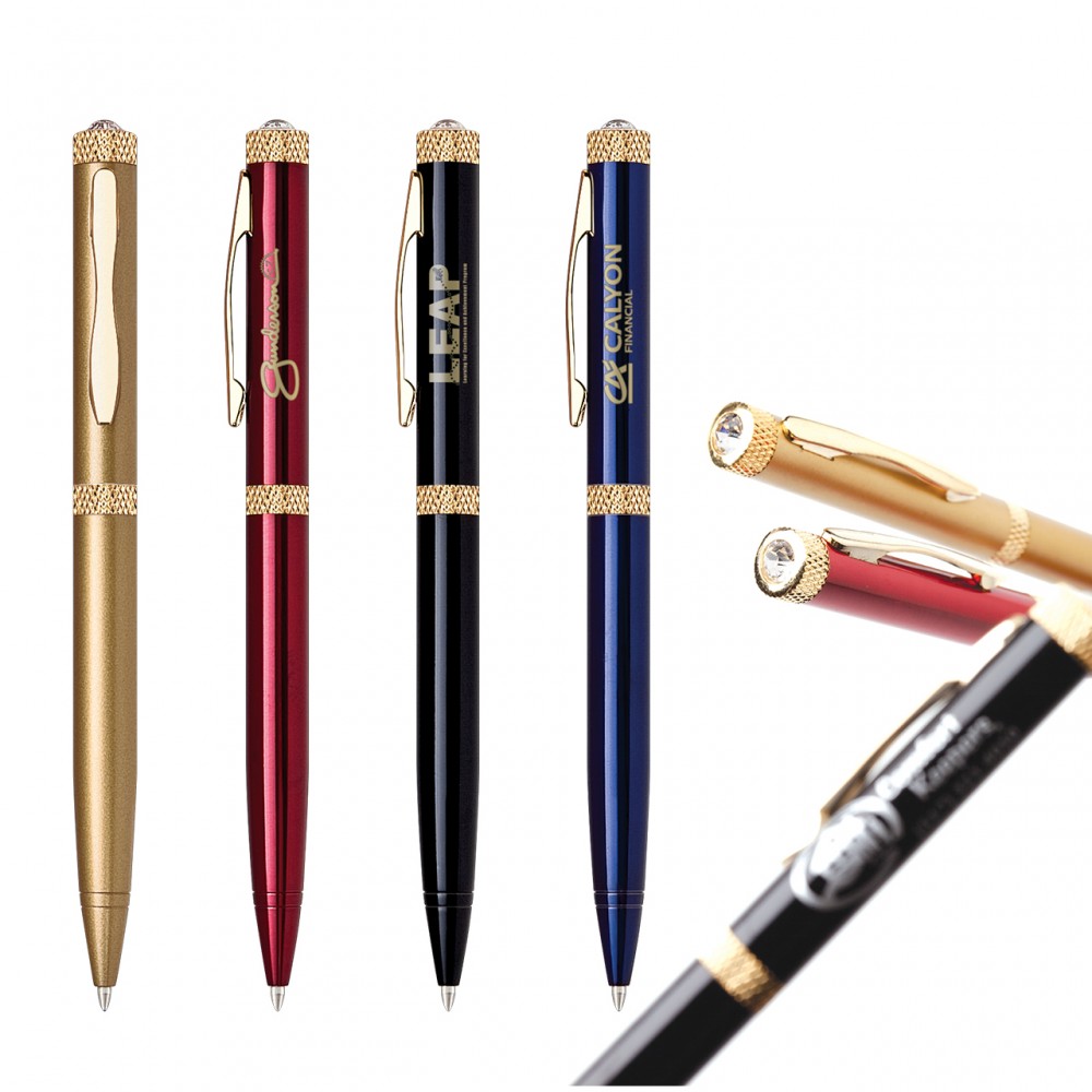 Logo Branded Diamond-I Crystal Pen