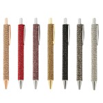 Full Diamonds Click Activated Metal Pen Custom Engraved