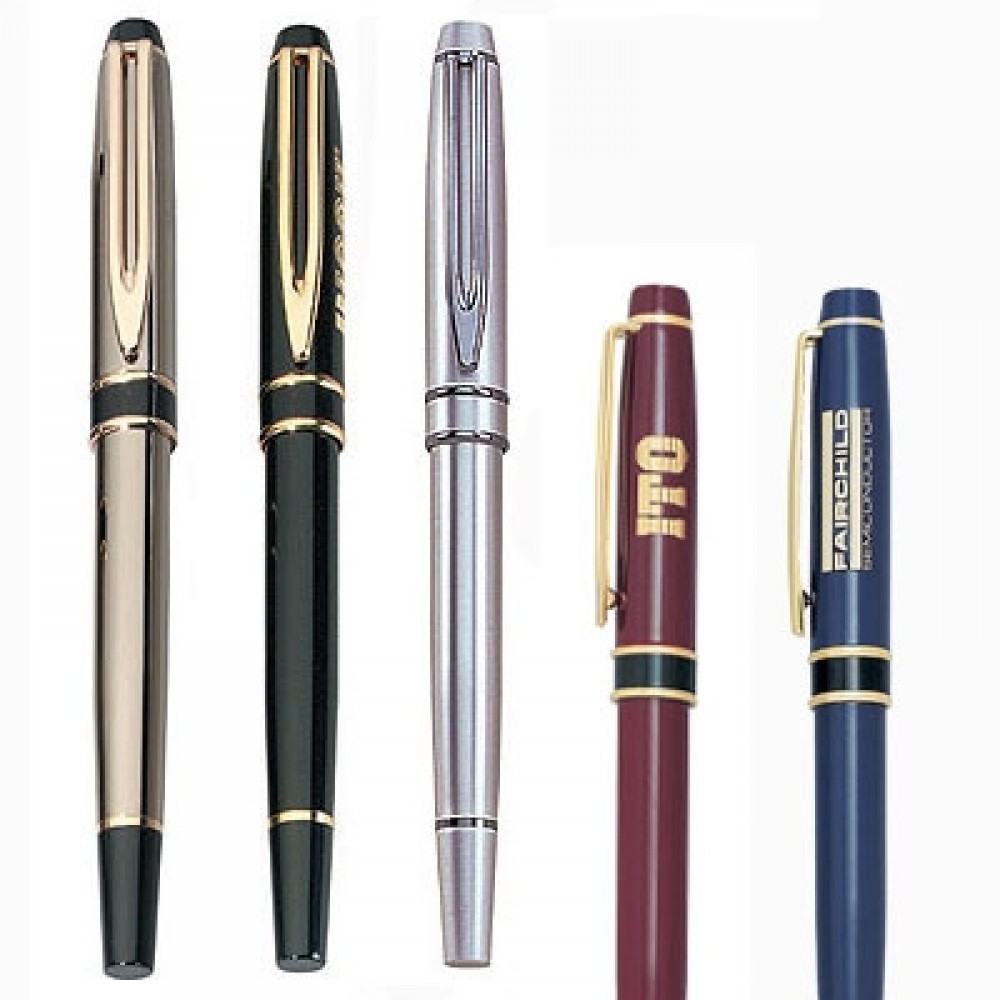Logo Branded Metal Cap Off Rollerball Pen Logo Branded Metal Cap Off Rollerball Pen