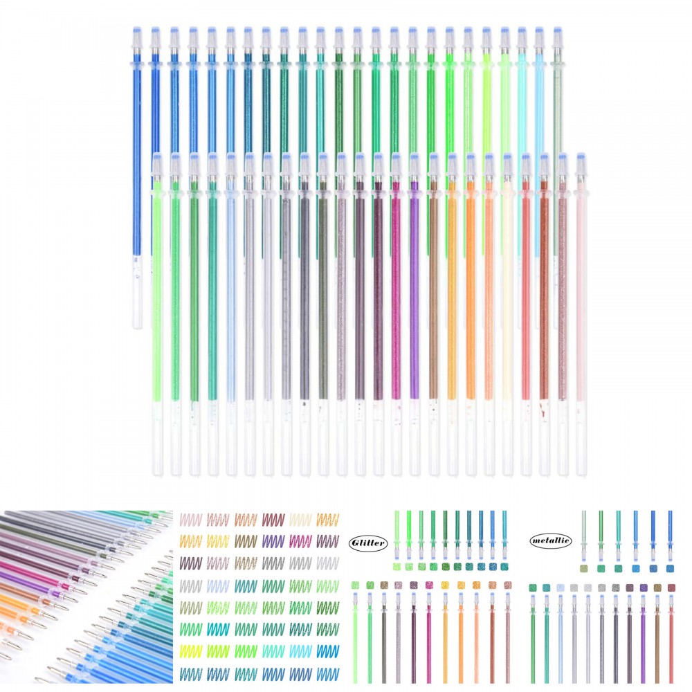 Custom Engraved Gel Pen Refills Set 48 Colors
