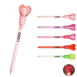 Ballpoint Pen with Heart Light Custom Engraved