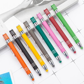 2 In 1 Premium Retractable Metal Stylus Ballpoint Pen Custom Imprinted  2 In 1 Premium Retractable Metal Stylus Ballpoint Pen Custom Imprinted