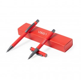 Custom Imprinted Stylish Ball Pen And Roller Pen Gift Box
