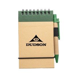 Custom Imprinted Recycled Flip-up Notepad/Pen - Green  Custom Imprinted Recycled Flip-up Notepad/Pen - Green