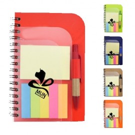 Portable Combination Notebook w/ Pen Logo Branded