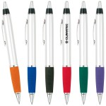 Custom Engraved Color Grip Click Action Ballpoint Pen