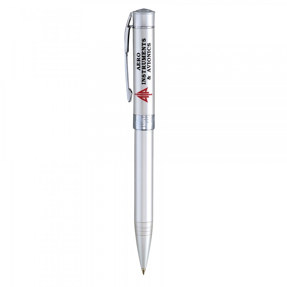 Custom Imprinted Astarte Satin Chrome Ballpoint Pen