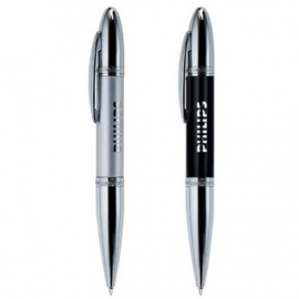 Peak Chrome Accented Ballpoint Pen Custom Imprinted