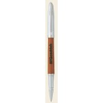 Silvergrove Rosewood Rollerball Pen w/ Satin Silver Accent Logo Branded
