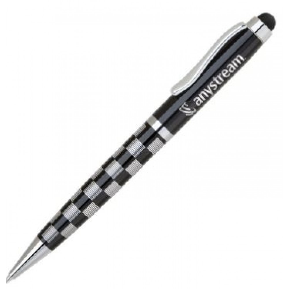 Logo Branded Stylus-522 Heavyweight Checkerboard Ballpoint Pen Logo Branded Stylus-522 Heavyweight Checkerboard Ballpoint Pen