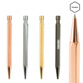 Custom Engraved Hexagon Metal Pen
