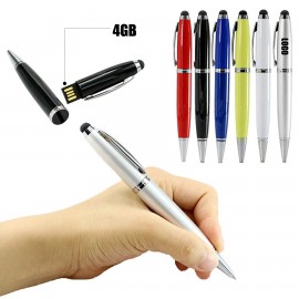 Custom Imprinted 3 in 1 USB Drive Metal Pen with Stylus  Custom Imprinted 3 in 1 USB Drive Metal Pen with Stylus