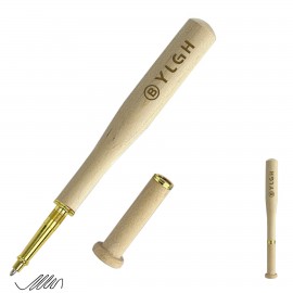 Logo Branded Wooden Barrel Baseball Bat Pen With Cap