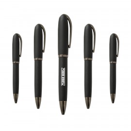 High Class Elegant Matt Black Metal Pen Custom Imprinted  High Class Elegant Matt Black Metal Pen Custom Imprinted