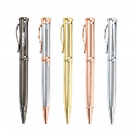 Rhombus Texture Metal Pen Logo Branded