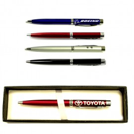 Custom Engraved 3-In-1 Ballpoint Pen with Laser Pointer & LED Flashlight in Gift Case