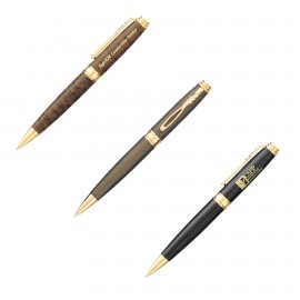 Custom Engraved Caesar Ballpoint w/Textured Finish & Gold Trim  Custom Engraved Caesar Ballpoint w/Textured Finish & Gold Trim