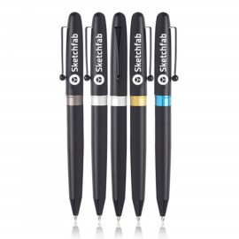 Sleek Metal Barrel Style Pens Logo Branded