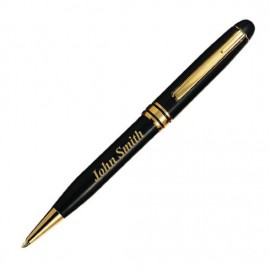 New Yorker Pen - Black/Gold Logo Branded