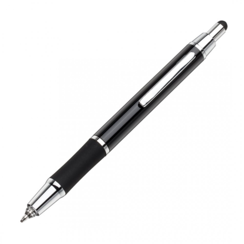 Circus Metal Pen/Stylus/LED - Black Logo Branded Circus Metal Pen/Stylus/LED - Black Logo Branded