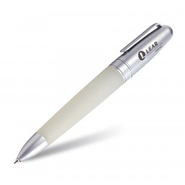 Logo Branded Soft Touch Series Twist Action Ballpoint Pen with Rubberized Alloy Barrel