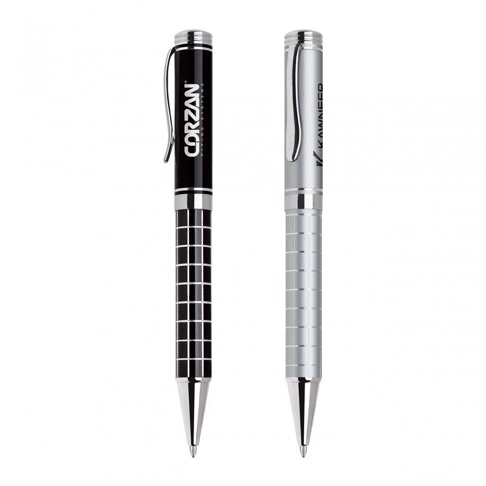 Logo Branded Jefferson Twist Action Pens