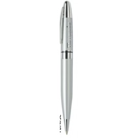 Custom Engraved Twist Action Chrome Plated Brass Ballpoint Pen w/ Lacquer Coated Finish