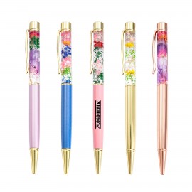 Floating Blooming Flower Metal Pen Custom Imprinted
