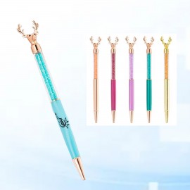 Custom Engraved Christmas Reindeer Floating Glitter Pen for Festive Writing