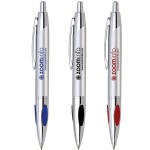 Logo Branded Expeditor Ballpoint Pen w/Rubber Grip/Gold Accent