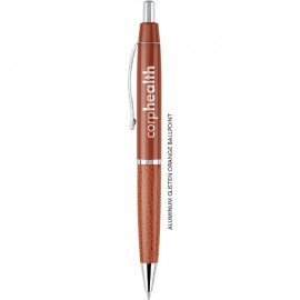 Logo Branded Benevento Aluminum Glisten Orange Ballpoint pen