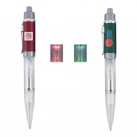 Logo Branded Delight-12 Metal Light-Up Ballpoint Pen