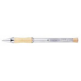 Metal Slim Ball Point Pen w/Maple Trim Custom Imprinted  Metal Slim Ball Point Pen w/Maple Trim Custom Imprinted