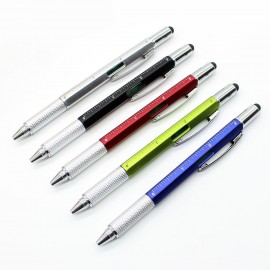 Logo Branded 6 In 1 Multi-Functional Stylus Pen
