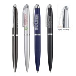 Custom Imprinted Metal Pen, Ballpoint pen, Twist action, Blue ink refill optional