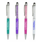Crystal Ball pen With Stylus Logo Branded