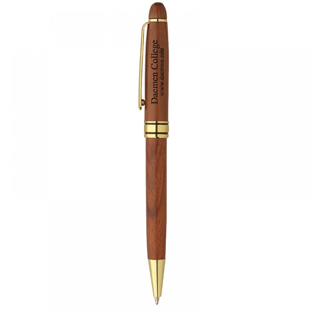 Custom Engraved Rosewood Ballpoint Pen