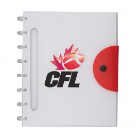 Custom Imprinted Cora Notebook (Pen not included) - Clear/Red
