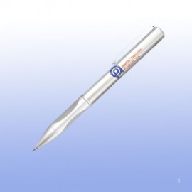 Cologne Satin Chrome Ballpoint Pen - Siikscreen Logo Branded