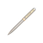 Custom Imprinted Nautica Nickel Silver Ballpoint Pen w/Gold Cutout Clip