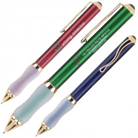 Brass Grip Twist Action Mechanism Ballpoint Pen w/ Enamel Coated Finish Custom Engraved