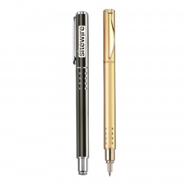 Metal Pen, Ballpoint pen, Click action, Blue ink refill optional Logo Branded