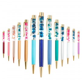 Logo Branded Various Floating Flower Metal Pen  Logo Branded Various Floating Flower Metal Pen