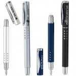 Logo Branded Elite 2 Cap Off Rollerball Pen w/ Chrome Plated Accent