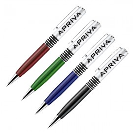 Custom Engraved Luxurious Ballpoint Pen w/ Silver Removable Cap & Lined Ring  Custom Engraved Luxurious Ballpoint Pen w/ Silver Removable Cap & Lined Ring